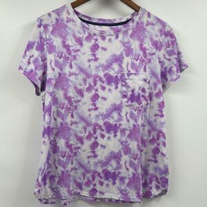 Jane and Bleecker Purple Tie Dyed Pajama Loungerwear Top Small